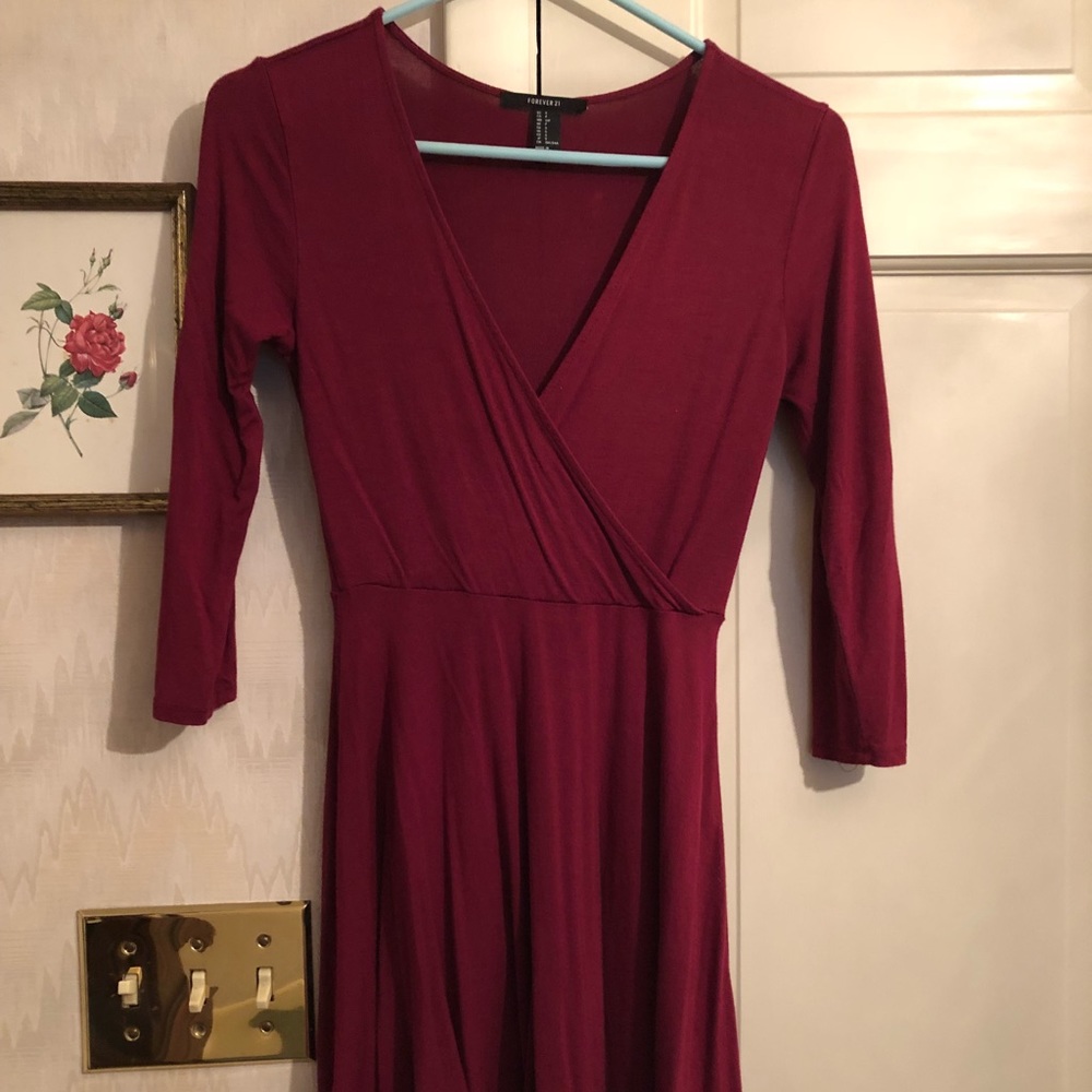 Burgundy Forever 21 dress